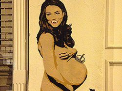 В Лондоне появилось граффити голой беременной Кейт Миддлтон