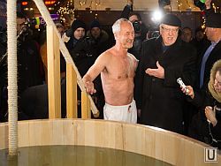 Жириновский приехал на праздник Крещения в Москве