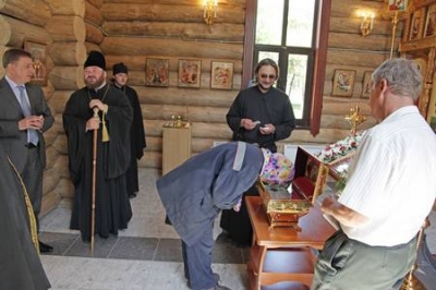 На Лебединском ГОКе побывала православная святыня – ковчег с мощами равноапостольного князя Владимира