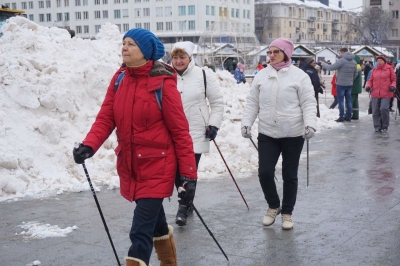 Финской ходьбой по «Рождественской тропе» прошли в Белгороде