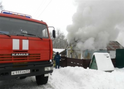 В Губкинском районе мужчина сгорел в своём доме